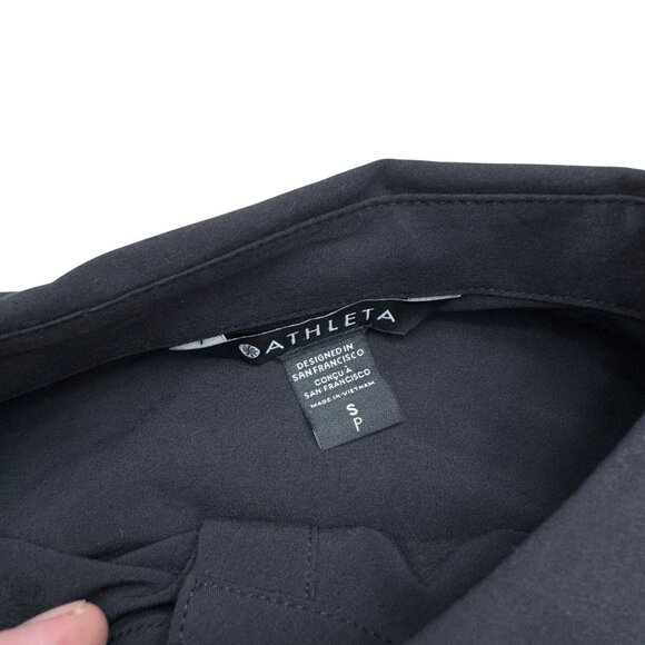 Athleta Women's Black Button Down Sleeveless Collared Blouse Top, Size S - Picture 4 of 8